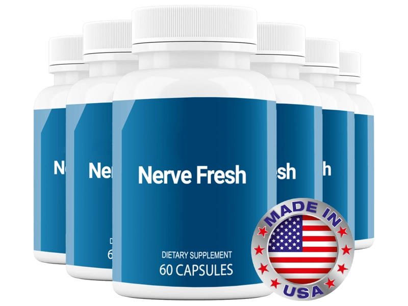 Nerve Fresh – 6 Bottle Bundle, Natural Nerve Support Supplement, Made in USA, 60-Day Guarantee